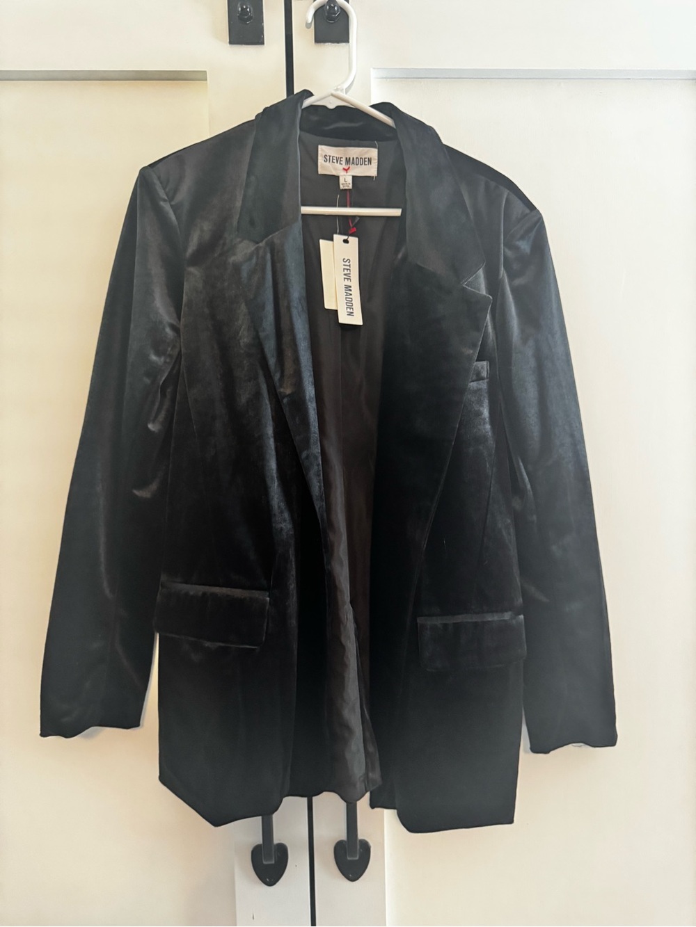 Steve Madden Black Velvet Blazer Jacket